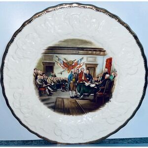 Alfred Meakin England The Declaration Of Independence Plate 8" Yale University